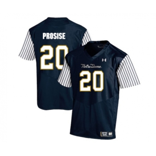 Notre Dame Fighting Irish 20 C.J. Prosise Navy College Football Jersey - Ujersey
