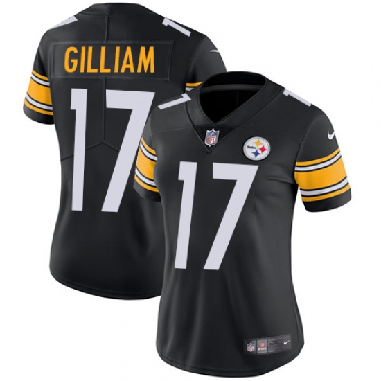 Women's Nike Pittsburgh Steelers #17 Joe Gilliam Black Team Color Vapor Untouchable Limited Player NFL Jersey - Ujersey