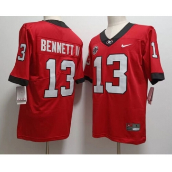Men's Georgia Bulldogs #13 Stetson Bennett IV Red 2022 Vapor Untouchable Stitched Nike NCAA Jersey - Ujersey