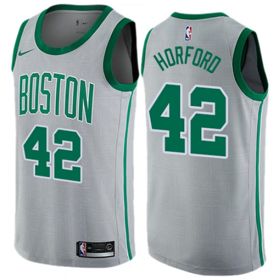 Women's Nike Boston Celtics #42 Al Horford Swingman Gray NBA Jersey - City Edition - Ujersey