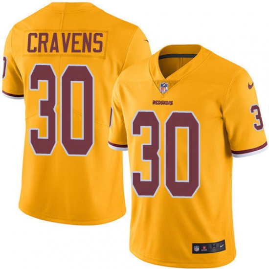 Youth Nike Washington Redskins #30 Su'a Cravens Limited Gold Rush Vapor Untouchable NFL Jersey