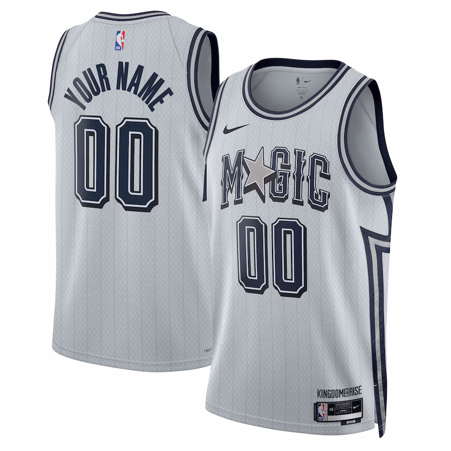 Unisex Orlando Magic Nike Silver 2024/25 Custom Swingman Jersey - City Edition - Ujersey NHL