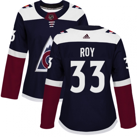 Women's Adidas Colorado Avalanche #33 Patrick Roy Authentic Navy Blue Alternate NHL Jersey - Ujersey