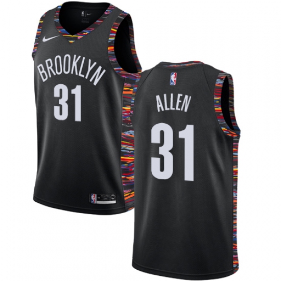 Women's Nike Brooklyn Nets #31 Jarrett Allen Swingman Black NBA Jersey - 2018 19 City Edition - Ujersey