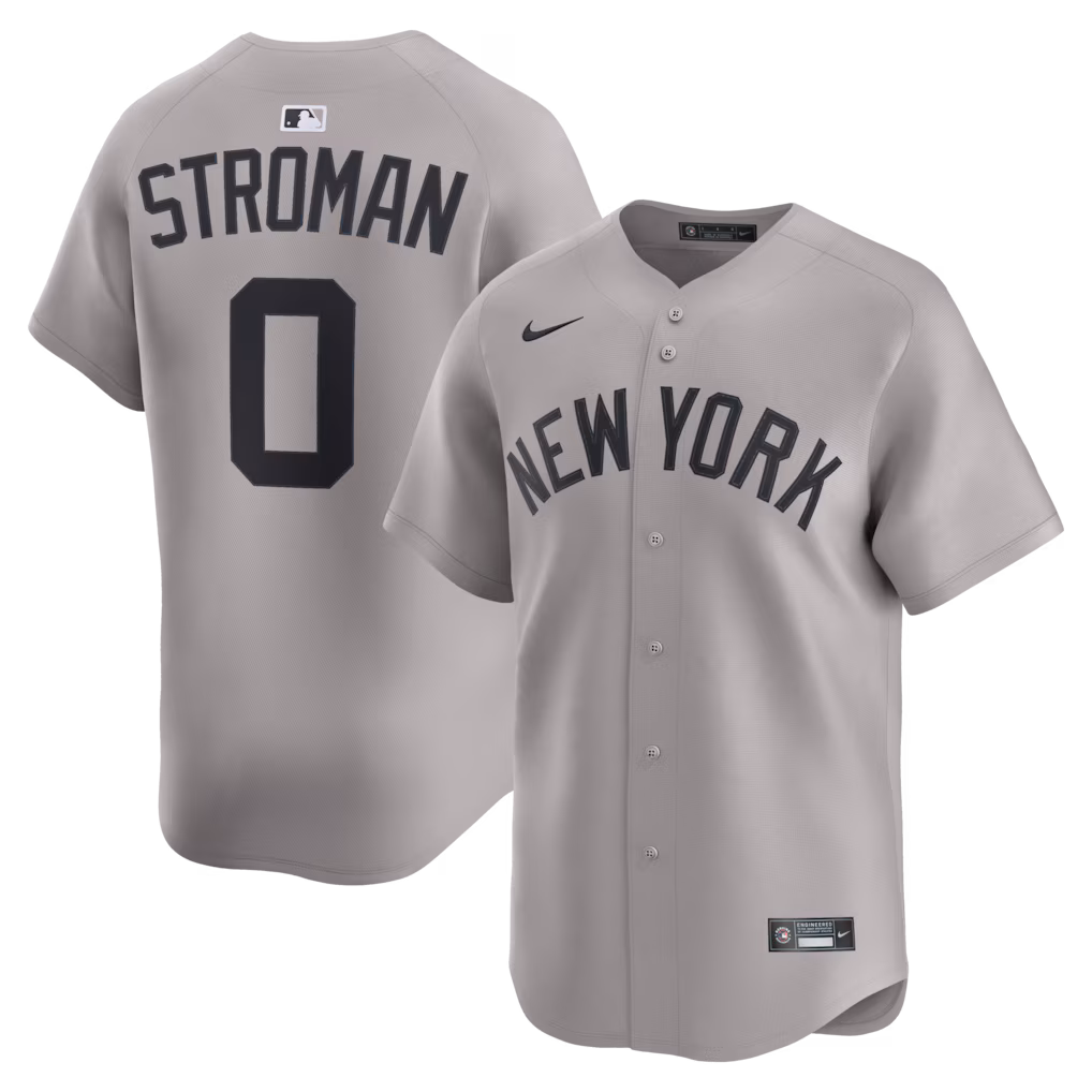 Men's New York Yankees Marcus Stroman Nike Gray Road Limited Player Jersey - Ujersey