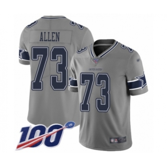 Youth Dallas Cowboys #73 Larry Allen Limited Gray Inverted Legend 100th Season Football Jersey - Ujersey