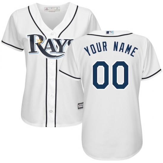 Women's Tampa Bay Rays Majestic White Home Cool Base Custom Jersey