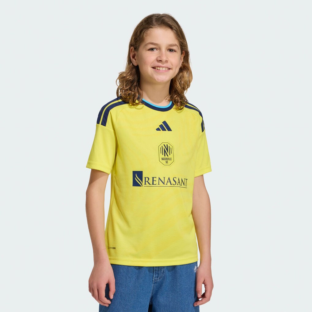 Youth Nashville SC adidas Yellow 2026 The Reverb Kit Replica Jersey - Ujersey