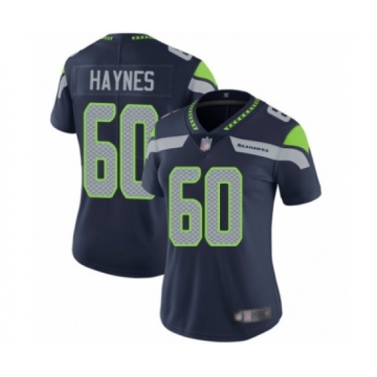 Women's Seattle Seahawks #60 Phil Haynes Navy Blue Team Color Vapor Untouchable Limited Player Football Jersey - Ujersey