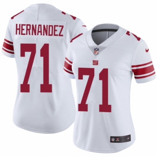 Women's Nike New York Giants #71 Will Hernandez White Vapor Untouchable Elite Player NFL Jersey - Ujersey