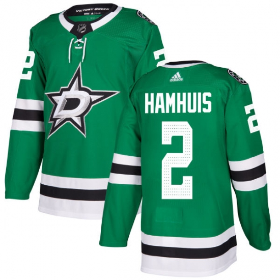 Men's Adidas Dallas Stars #2 Dan Hamhuis Premier Green Home NHL Jersey - Ujersey