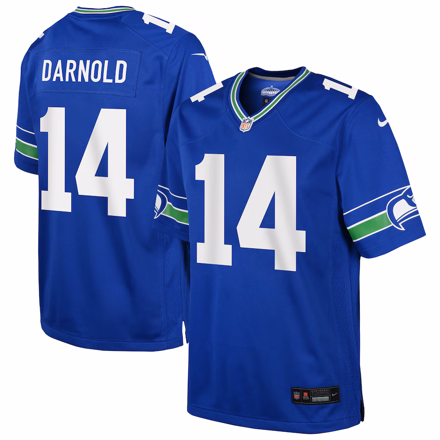 Youth Seattle Seahawks Sam Darnold Nike Royal Game Jersey - Ujersey