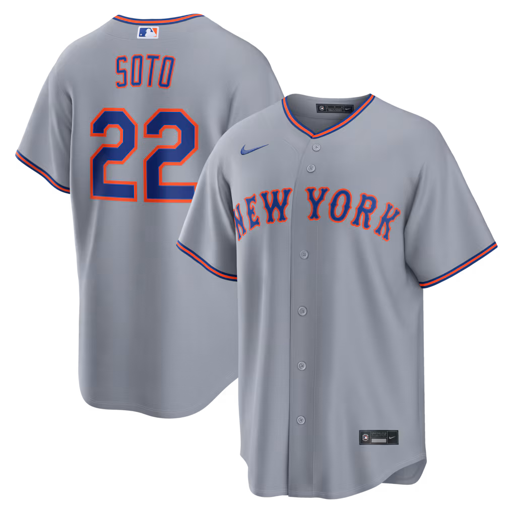 Men's New York Mets Juan Soto Nike Gray Road Replica Jersey - Ujersey