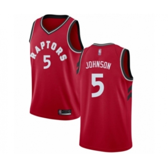 Youth Toronto Raptors #5 Stanley Johnson Swingman Red Basketball Jersey - Icon Edition - Ujersey