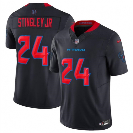 Youth Houston Texans #24 Derek Stingley Jr. Navy 2024 2nd Alternate F.U.S.E Vapor Football Stitched Jersey - Ujersey