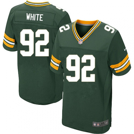 Men's Nike Green Bay Packers #92 Reggie White Elite Green Team Color NFL Jersey - Ujersey