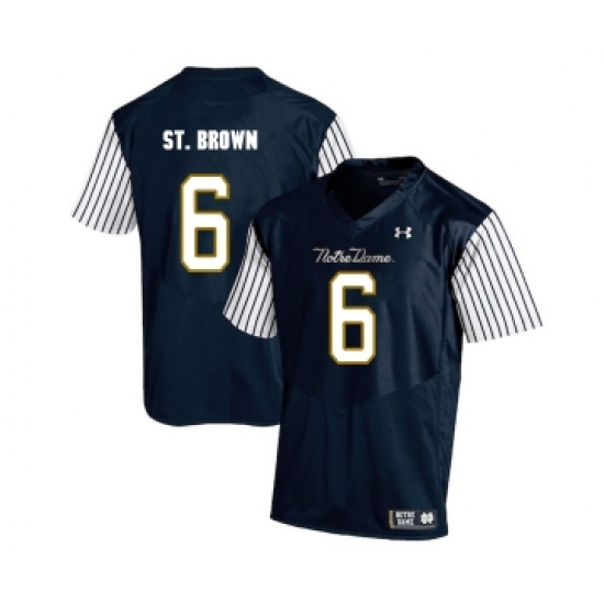 Notre Dame Fighting Irish 6 Equanimeous St. Brown Navy College Football Jersey - Ujersey