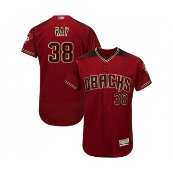 Men's Arizona Diamondbacks #38 Robbie Ray Red Alternate Authentic Collection Flex Base Baseball Jersey - Ujersey
