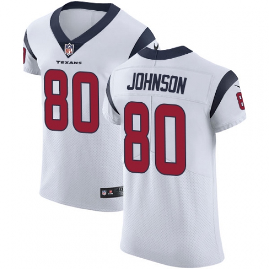 Men's Nike Houston Texans #80 Andre Johnson White Vapor Untouchable Elite Player NFL Jersey - Ujersey