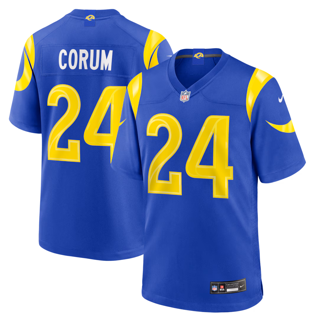 Men's Los Angeles Rams Blake Corum Nike Royal Game Jersey - Ujersey