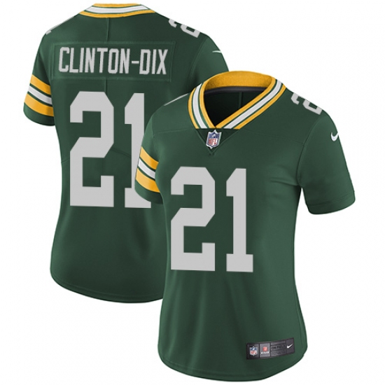 Women's Nike Green Bay Packers #21 Ha Ha Clinton-Dix Elite Green Team Color NFL Jersey - Ujersey