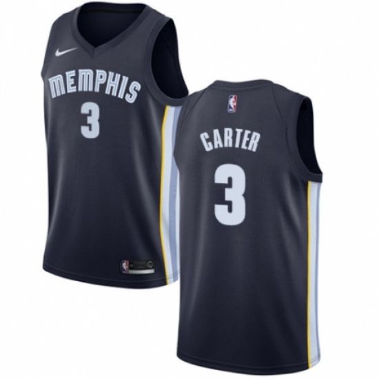 Women's Nike Memphis Grizzlies #3 Jevon Carter Swingman Navy Blue Road NBA Jersey - Icon Edition - Ujersey
