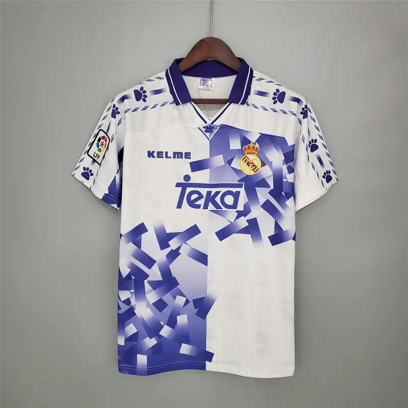 Real Madrid Retro Jersey Third Away Custom Soccer Shirt 1996-97 - Ujersey Shop