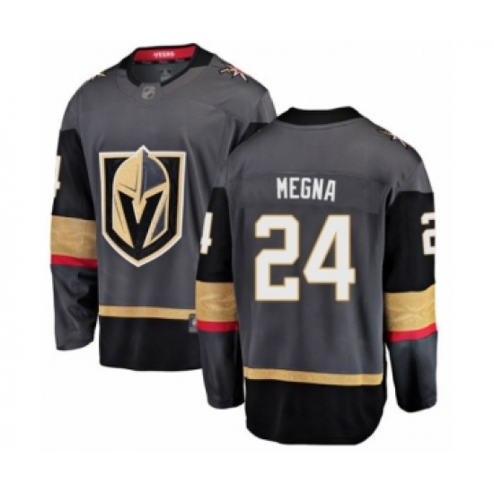 Men's Vegas Golden Knights #24 Jaycob Megna Authentic Black Home Fanatics Branded Breakaway Hockey Jersey - Ujersey