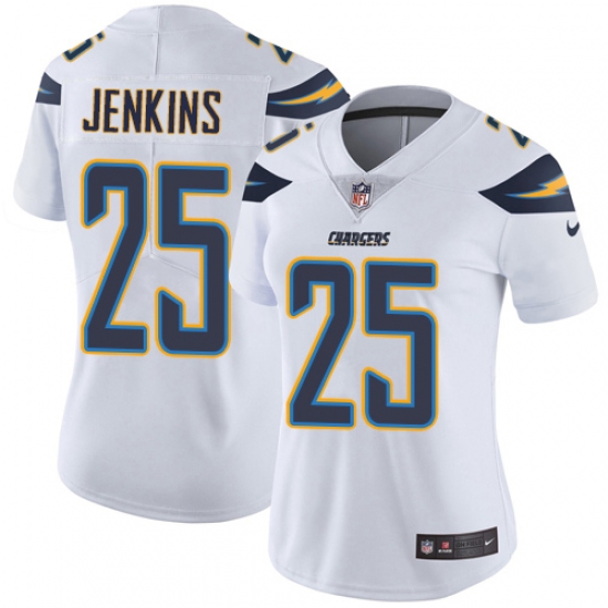 Women's Nike Los Angeles Chargers #25 Rayshawn Jenkins White Vapor Untouchable Limited Player NFL Jersey - Ujersey