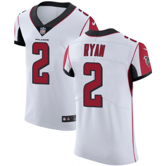 Men's Nike Atlanta Falcons #2 Matt Ryan White Vapor Untouchable Elite Player NFL Jersey - ujerseystore