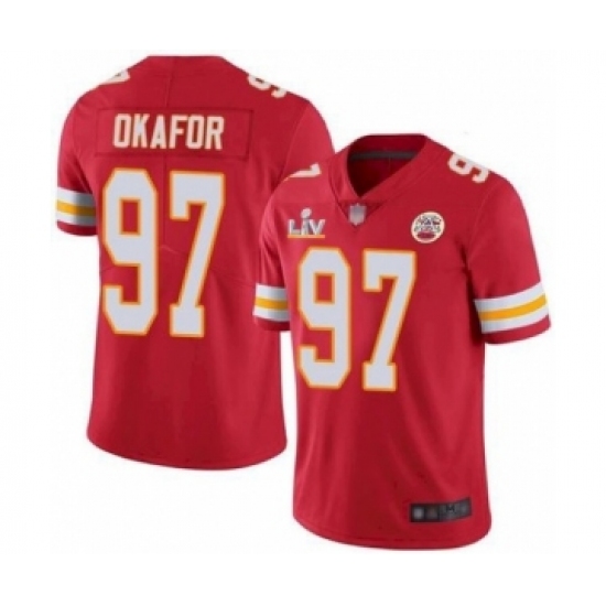Men's  Kansas City Chiefs #97 Alex Okafor Red 2021 Super Bowl LV Jersey - Ujersey