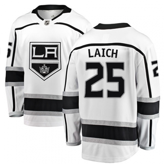 Youth Los Angeles Kings #25 Brooks Laich Authentic White Away Fanatics Branded Breakaway NHL Jersey - Ujersey