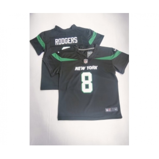 Toddlers New York Jets #8 Aaron Rodgers Black 2023 Vapor Untouchable Stitched Limited Jersey - Ujersey