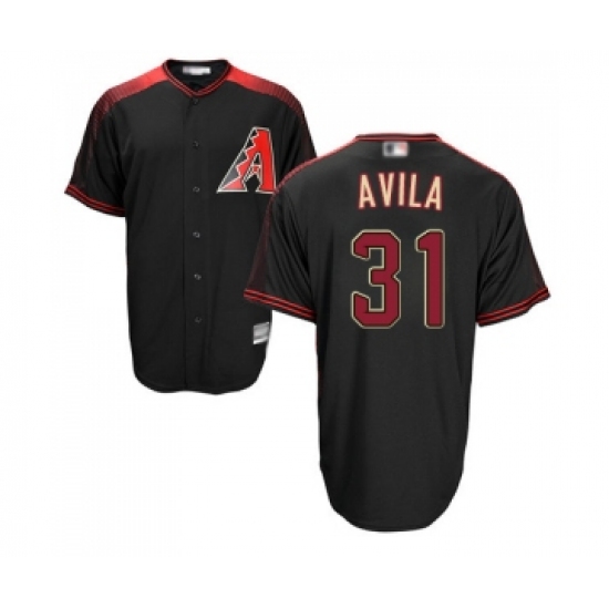 Men's Arizona Diamondbacks #31 Alex Avila Replica Black Brick Alternate Cool Base Baseball Jersey - Ujersey