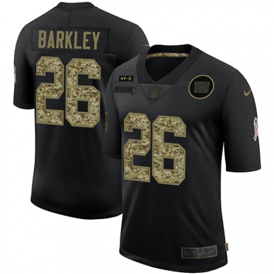 Men's New York Giants #26 Saquon Barkley Camo 2020 Salute To Service Limited Jersey - Ujersey