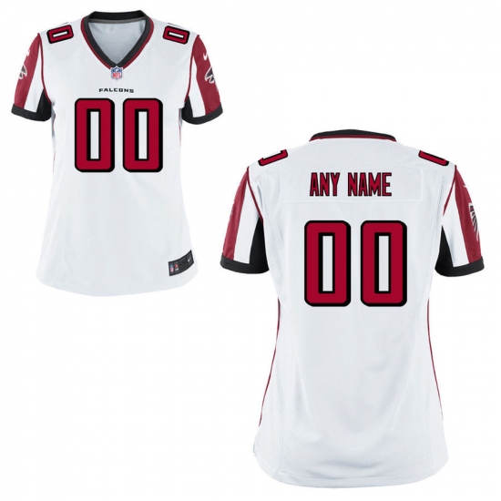 Women's Atlanta Falcons Nike White Custom Game Jersey - Ujersey