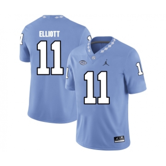 North Carolina Tar Heels 11 Nathan Elliott Blue College Football Jersey - Ujersey