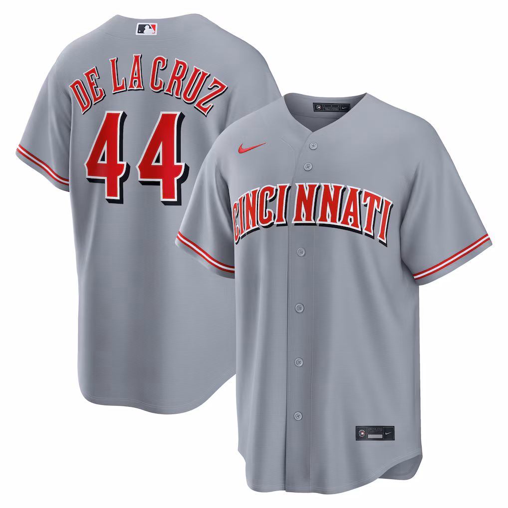 Men's Cincinnati Reds Elly De La Cruz Nike Gray Road Replica Jersey - Ujersey Shop