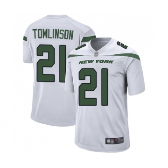 Men's New York Jets #21 LaDainian Tomlinson Game White Football Jersey - Ujersey