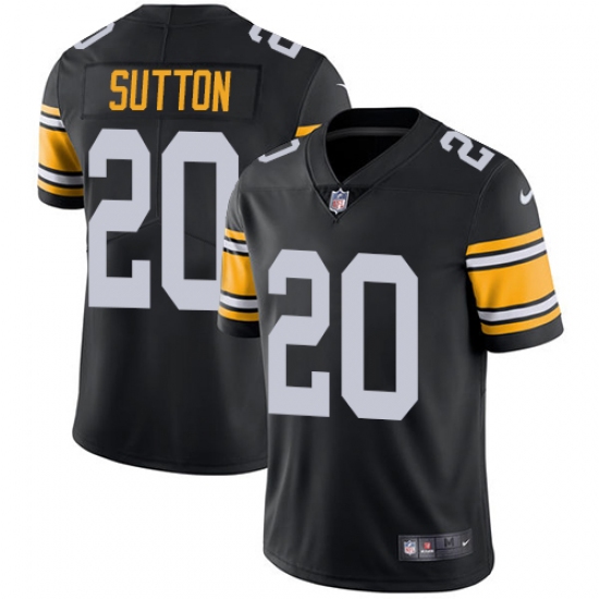 Youth Nike Pittsburgh Steelers #20 Cameron Sutton Black Alternate Vapor Untouchable Limited Player NFL Jersey - Ujersey