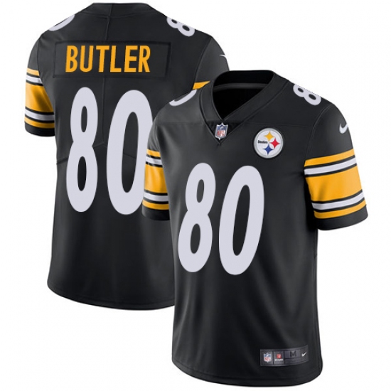 Men's Nike Pittsburgh Steelers #80 Jack Butler Black Team Color Vapor Untouchable Limited Player NFL Jersey - Ujersey