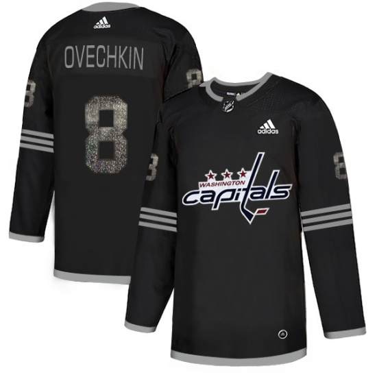 Men's Adidas Washington Capitals #8 Alex Ovechkin Black 1 Authentic Classic Stitched NHL Jersey - Ujersey
