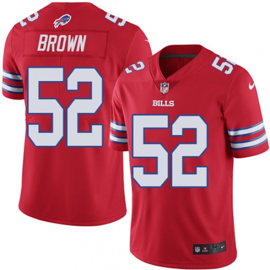 Youth Nike Buffalo Bills #52 Preston Brown Limited Red Rush Vapor Untouchable NFL Jersey - Ujersey