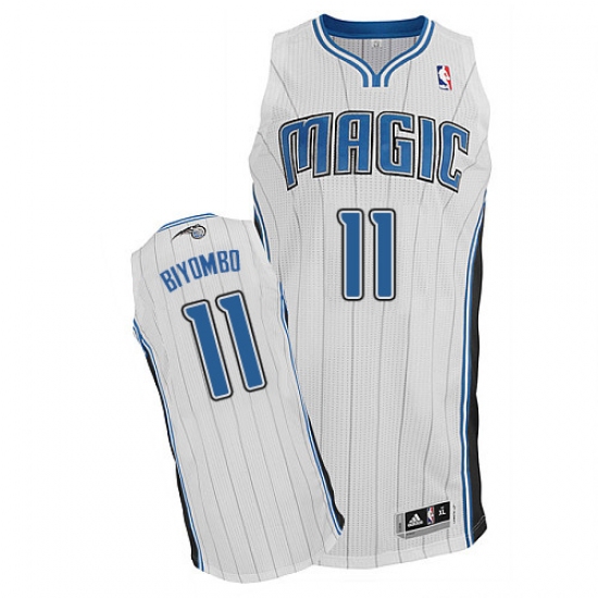 Men's Adidas Orlando Magic #11 Bismack Biyombo Authentic White Home NBA Jersey - Ujersey