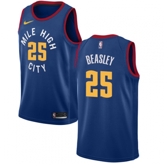 Men's Nike Denver Nuggets #25 Malik Beasley Swingman Light Blue Alternate NBA Jersey Statement Edition - Ujersey