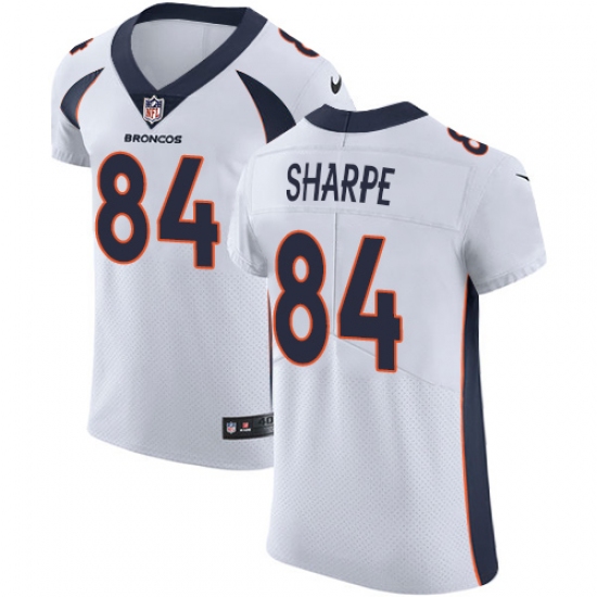 Men's Nike Denver Broncos #84 Shannon Sharpe White Vapor Untouchable Elite Player NFL Jersey - Ujersey