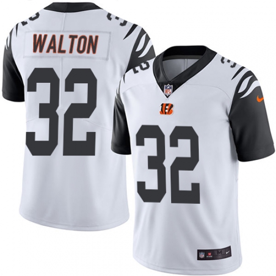 Youth Nike Cincinnati Bengals #32 Mark Walton Limited White Rush Vapor Untouchable NFL Jersey - Ujersey