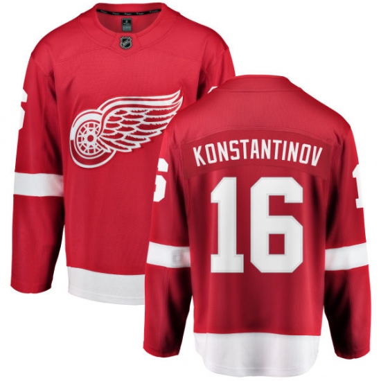 Men's Detroit Red Wings #16 Vladimir Konstantinov Fanatics Branded Red Home Breakaway NHL Jersey - Ujersey