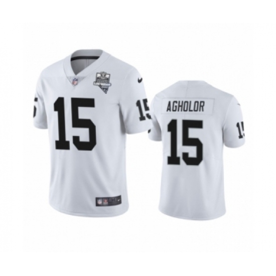 Men's Oakland Raiders #15 Nelson Agholor White 2020 Inaugural Season Vapor Limited Jersey