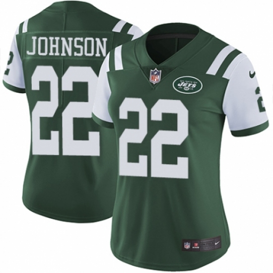 Women's Nike New York Jets #22 Trumaine Johnson Green Team Color Vapor Untouchable Elite Player NFL Jersey - Ujersey